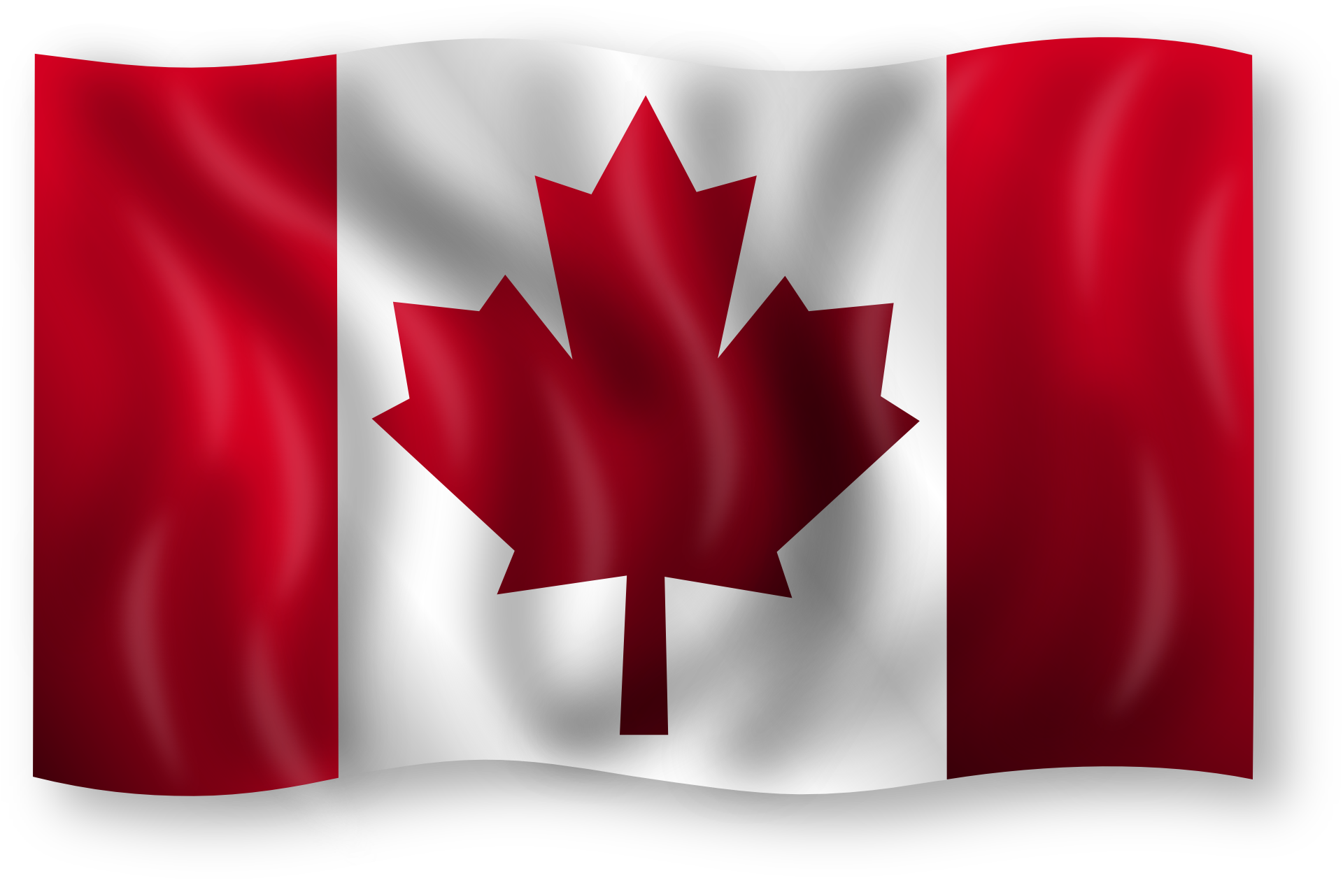 Waving Canadian flag